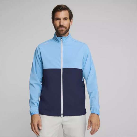Puma Men’s Monterey Wind Golf Jacket Blue, Size Medium (New) - Picture 2 of 16